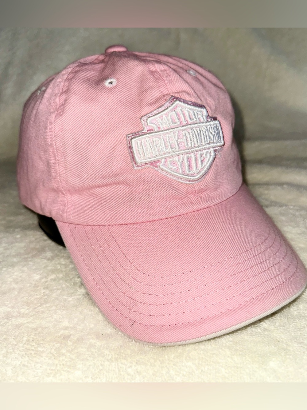 Harley Davidson Pink Hat Womens Y2K Embroidered Bar Shield Logo Cap Oregon